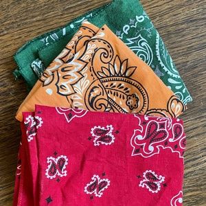 3 Cotton Handkerchiefs Hankies